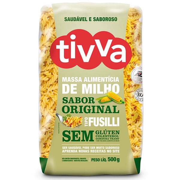 Massa Alimentícia de Milho Sabor Original Tivva 500g