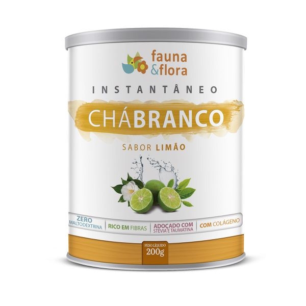 Chá Branco Instantâneo Sabor Limão Fauna&Flora 200g-0