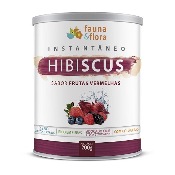 Hibiscus Instantâneo Sabor Frutas Vermelhas Fauna&Flora 200g-0